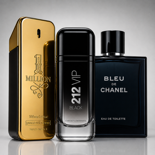 3-Piece Men's Perfume Set - 1 Million, Bleu de Chanel & 212 VIP Black
