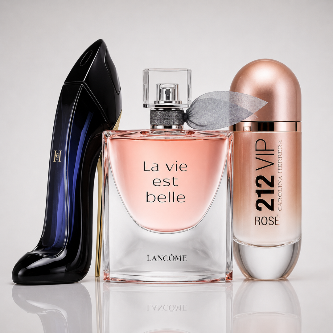 3-Piece Women's Perfume Set - Good Girl by Carolina Herrera, La Vie Est Belle by Lancôme & 212 VIP Rosé by Carolina Herrera