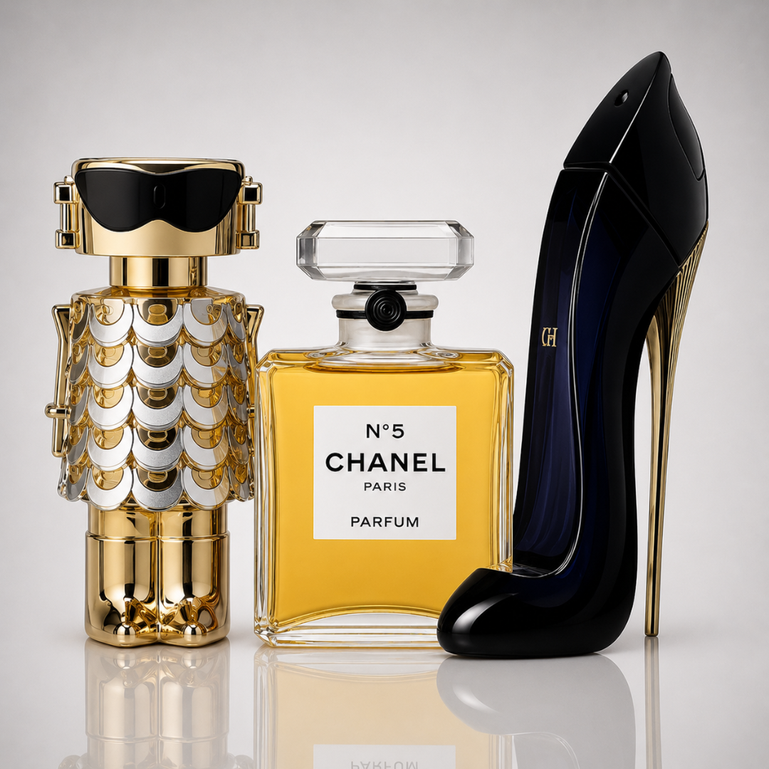 3-Piece Women's Perfume Set - Good Girl by Carolina Herrera, Nº5 by Chanel & Fame by Paco Rabanne