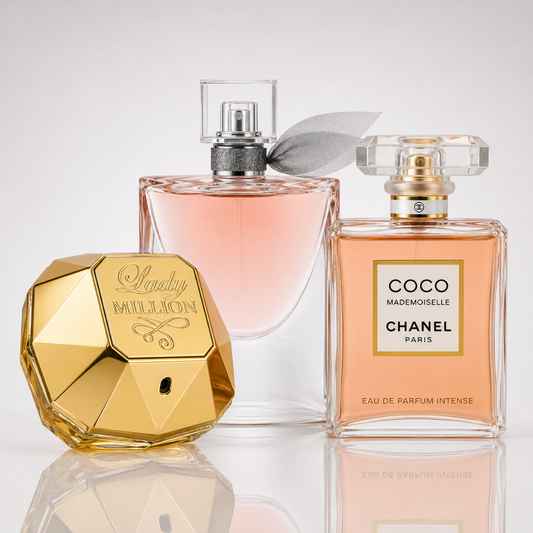 3-Piece Women's Perfume Set - Lady Million Rabanne, Lancôme La Vie Est Belle & Chanel Coco Mademoiselle