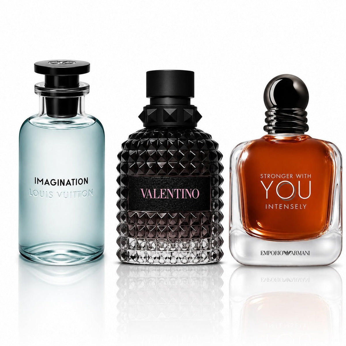 3-Piece Men's Perfume Set - Louis Vuitton Imagination, Valentino Born in Roma & Stronger With You Intensely