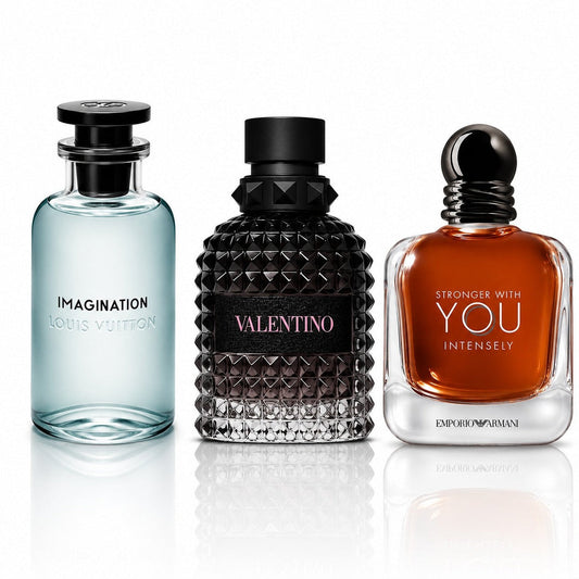 3-Piece Men's Perfume Set - Louis Vuitton Imagination, Valentino Born in Roma & Stronger With You Intensely